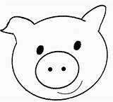 Pig Face Template Coloring Clip Clipart Printable Drawing Head Outline Pages Cartoon Mask Templates Pumpkin Felt Cliparts Pigs Kid Puppet sketch template