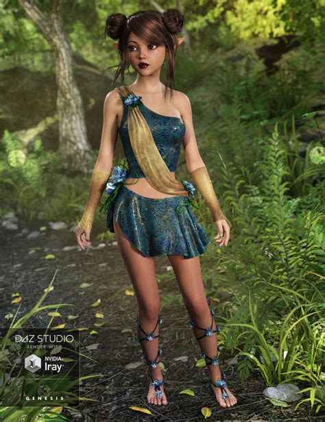 mischievous fairy outfit textures daz 3d