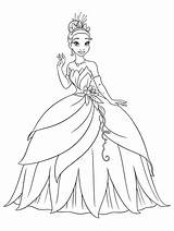 Tiana Coloring Princesas Onlinecoloringpages sketch template
