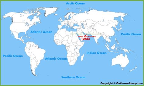 united arab emirates uae location   world map ontheworldmapcom