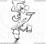 Sneezing Tissue Businesswoman Holding Toonaday Royalty Outline Illustration Cartoon Rf Clip Leishman Ron 2021 Clipart sketch template