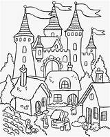 Castelo Colorir Imprimir Fairytale Disney sketch template