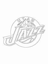 Jazz Utah Logo Coloring Pages Color sketch template