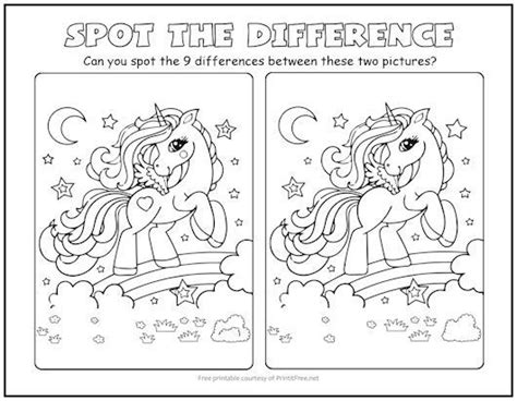 printable spot  difference picture puzzle featuring
