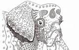 Coloring Pages Difficult Adults Hard Printable Animals Elephant Elephants Animal Procoloring Colouring Kids Pdf Color Owl  sketch template