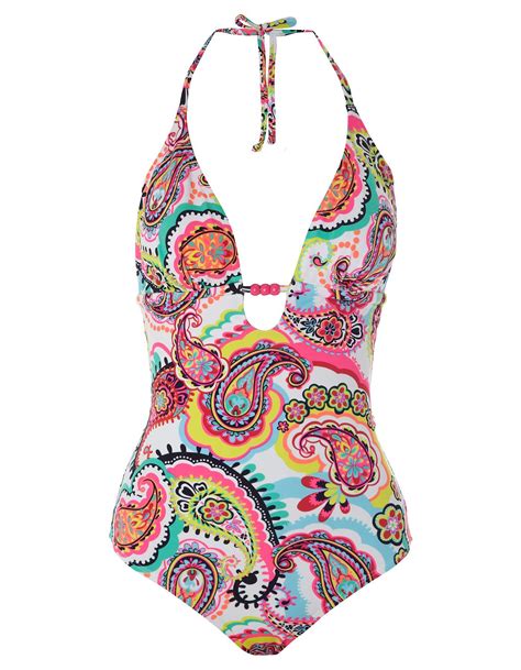 Paisley Low Front Swimsuit Women George At Asda George At Asda