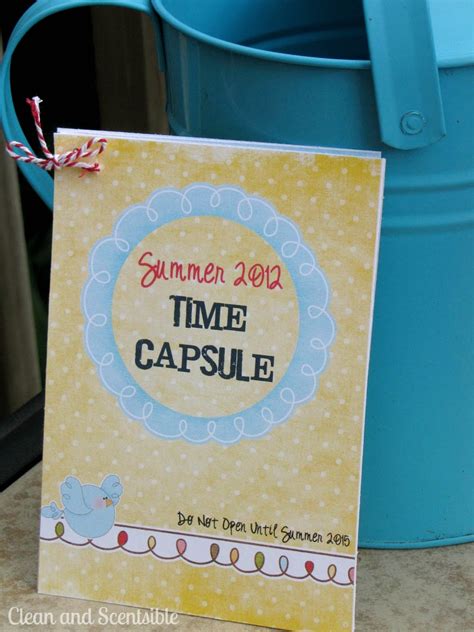 summer time capsule  printables clean  scentsible