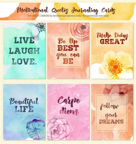 daily motivational quote cards