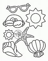 Coloring Summer Pages Kids Print Beach Seasons Comments Popular Coloringhome sketch template