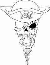 Skull Coloring Pirate Pages Outline Printable Drawing Skulls Anatomy Kids Template Colouring Color Froggy Print Drawings Adult Easy Dressed Gets sketch template