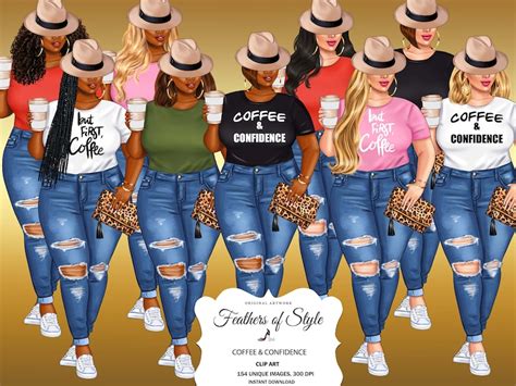 plus size girls clipart curvy girls clipart fashion girls etsy