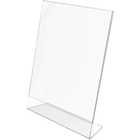 office depot slanted sign holder vertical inh   inw clear