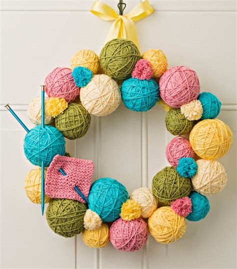 yarn ball wreath joann