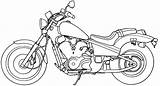 Motorcycle Line Drawing Coloring Pages Honda Shadow Moto Motorcycles Popular Collection Paintingvalley Colouring St1300 Vt600 sketch template