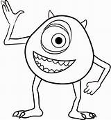 Mike Wazowski Monsters Inc Coloring Pages Drawing Draw Easy Characters Monster Cartoon Drawings Ink Disney Step Printable Dibujos Print Color sketch template