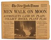 items similar    moon landing newspaper  etsy