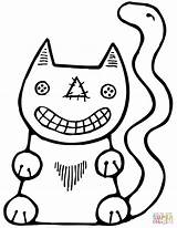 Halloween Cat Coloring Pages Printable Drawing Puzzle Davemelillo sketch template