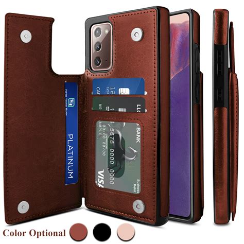 samsung galaxy note  ultras fe  case leather card wallet stand cover ebay