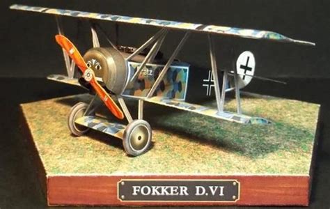 Papermau Wwi S Fokker D Vi German Aircraft Paper Model By Paper My
