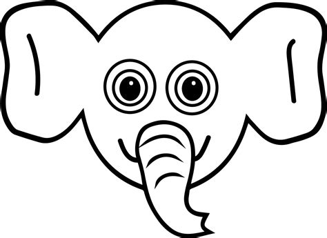 elephant face coloring page wecoloringpagecom