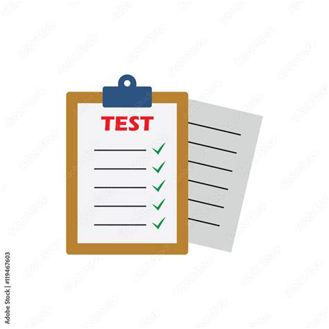 test vector icon test logo isolated concept exam survey testing
