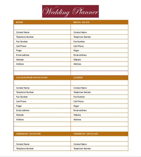 downloadable wedding planner