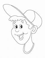 Boy Cap Wearing Coloring Pages Cute Kids sketch template