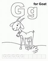 Coloring Goat Letter Pages Practice Kids Colouring Handwriting Comments Template Coloringhome Popular sketch template