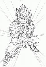 Coloring Ball Pages Dragon Super Saiyan God Goku Popular sketch template