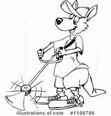Weed Eater Coloring Pages Kangaroo Clipart Illustration Royalty Dennis Holmes Designs Template Sketch sketch template