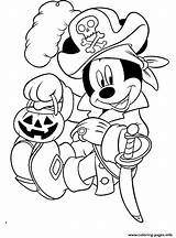 Coloring Halloween Disney Mickey Pirate Pages Costume Printable Print Color Book sketch template