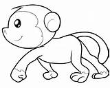 Coloring Pages Cartoon Monkeys Monkey Clipart Abu sketch template