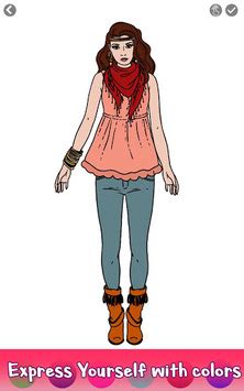 girls color  number fashion coloring book pages apk
