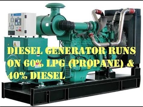 diesel generator converted  run lpg propane  cng edge youtube