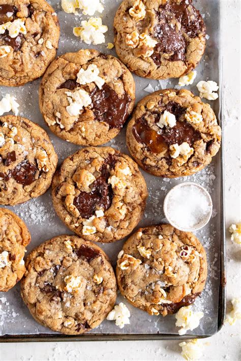 brown butter salted caramel popcorn chocolate chip cookies cloudy kitchen