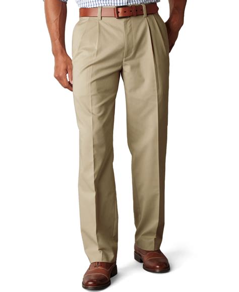 dockers easy khaki classic fit big  tall pleated pants  beige
