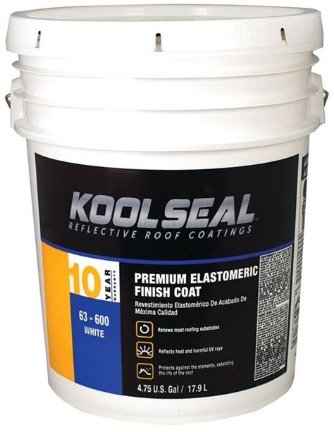 kool seal kst  elastomeric roof coating  gal liquid white  sg  deg