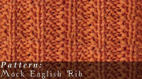 mock english rib knit easy youtube