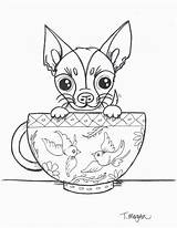 Chihuahua Teacup Chihuahuas Sock Mandalas Dogs Chihuaha Mandala sketch template