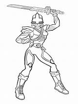 Coloring Pages Power Red Rangers Samurai Boys Cartoons Predator Officer Police sketch template