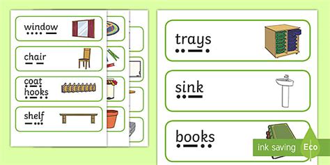 phonics classroom objects labels  sound buttons