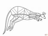 Aboriginal Colouring Kangaroo Pages Coloring Printable Indigenous Animals Style Dot Template Ray Turtle Drawing Platypus Supercoloring Kids Print Symbols Templates sketch template