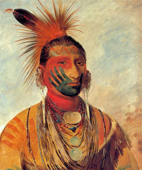 Strong Wind Chippewa Dancer 15x22 George Catlin Native American Indian