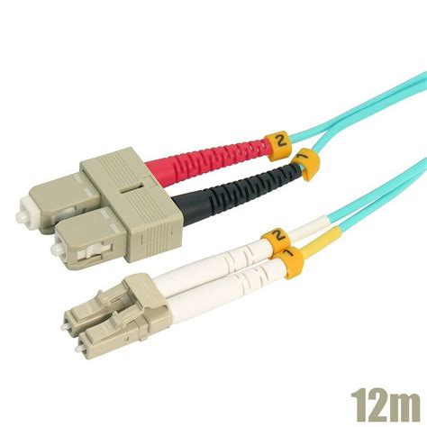 lcupc  scupc fiber optic om  multimode duplex patch cable aqua walmartcom