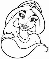 Jasmine Coloring Princess Pages Aladdin Disney Printable Drawing Kids Colouring Princesses Clipart Print Easy Princes Head Sheets Book Drawings Draw sketch template