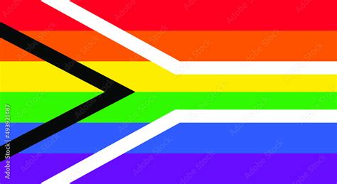 lgbtq rights pride flag of south africa vector obraz na płótnie