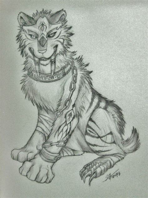 sketch saber toothed tiger  marshcold  deviantart