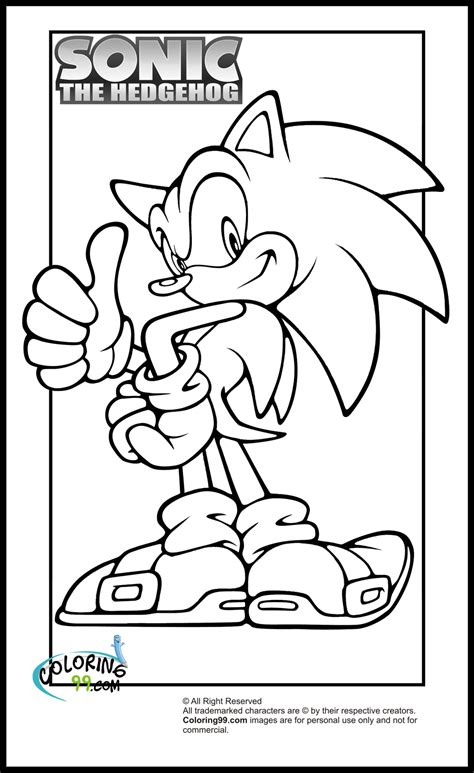 sonic coloring pages team colors