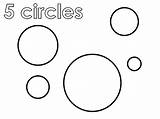 Coloring Pages Circles Shape Five Coloringpages4u sketch template