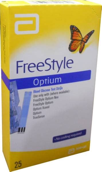 Buy Abbott Freestyle Optium Glucometer Strips 25 Strips